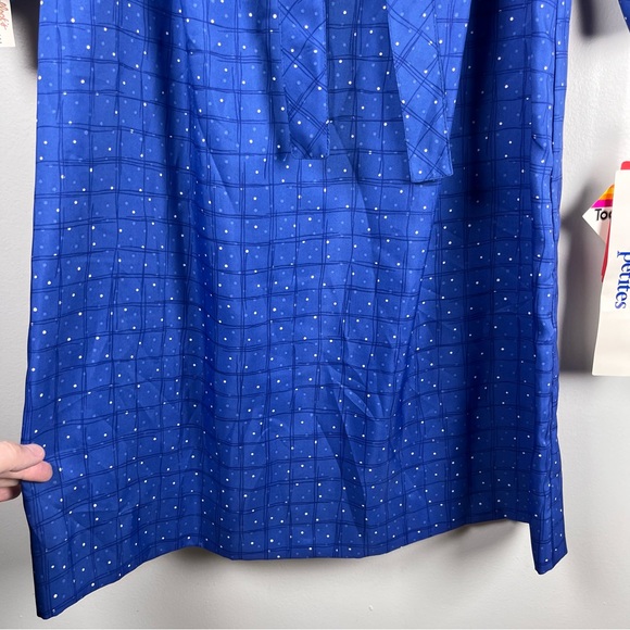 New VTG Schrader Sport Lightweight Belted Blue Polka Dot Button Midi Dress 6P - Picture 4 of 14
